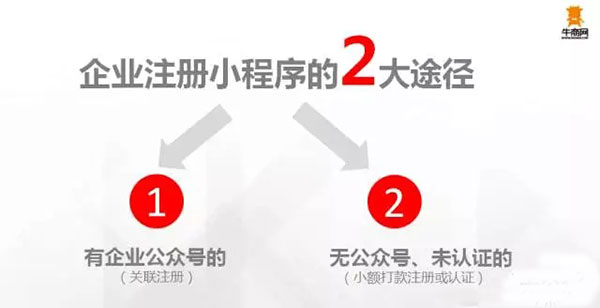 企業(yè)注冊小程序的途徑