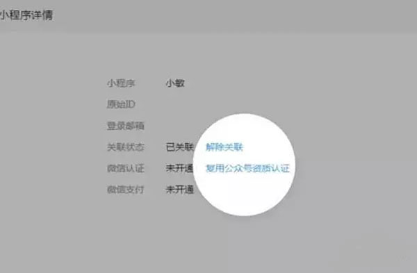 小程序詳情及注意事項